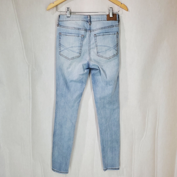 2 Pair Aeropostale High Rise Jeggings SZ 2R Regular and Light Wash High Waisted - Picture 3 of 10